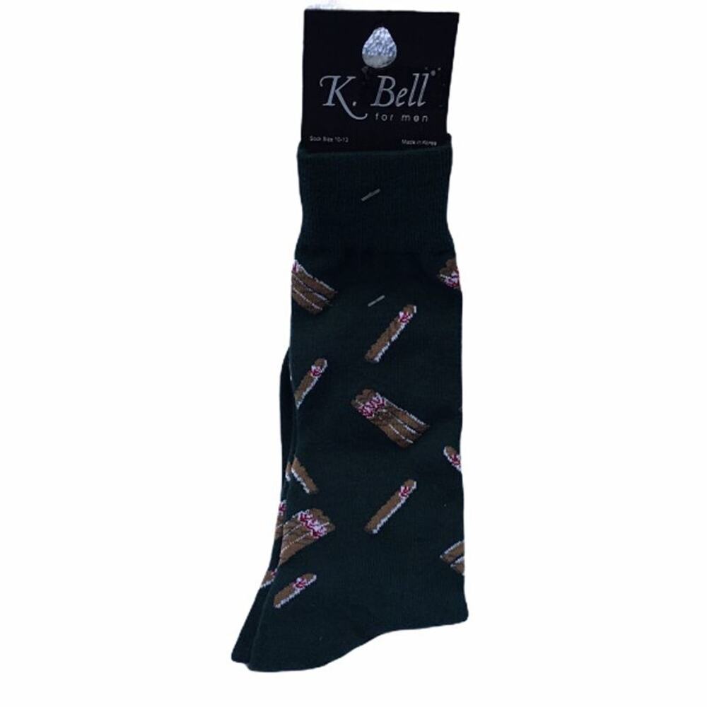 Cigar Socks Forest Green KBell 10-13 NWT